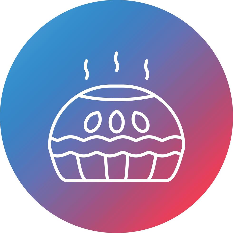 Pie Line Gradient Circle Background Icon vector