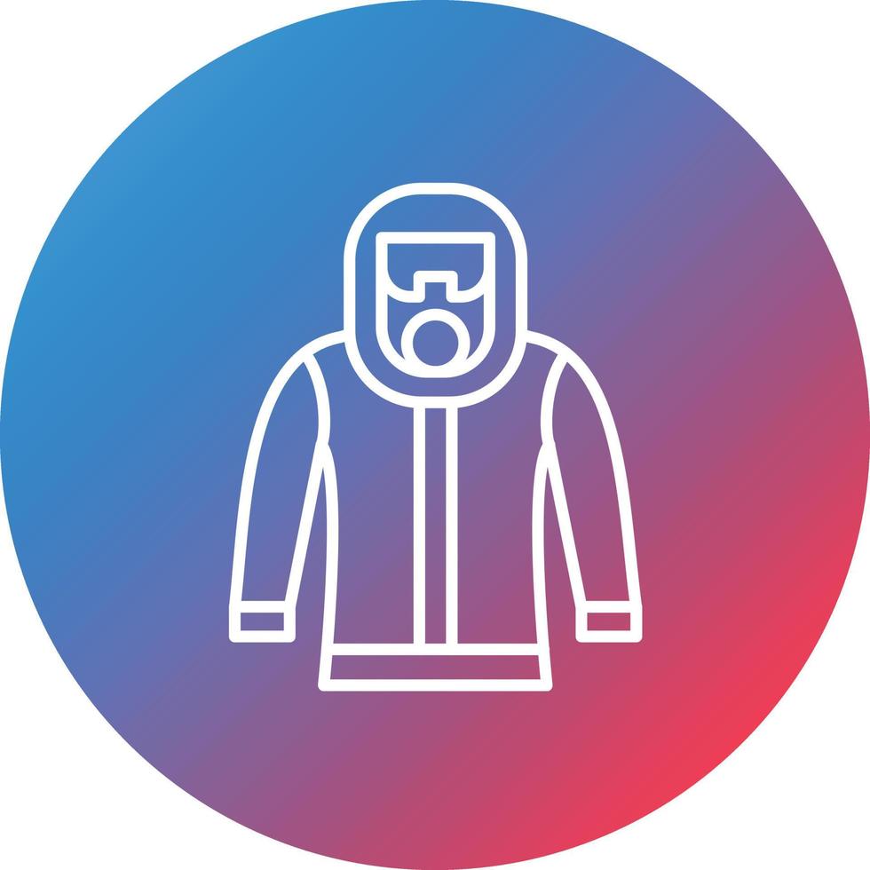 PPE Line Gradient Circle Background Icon vector