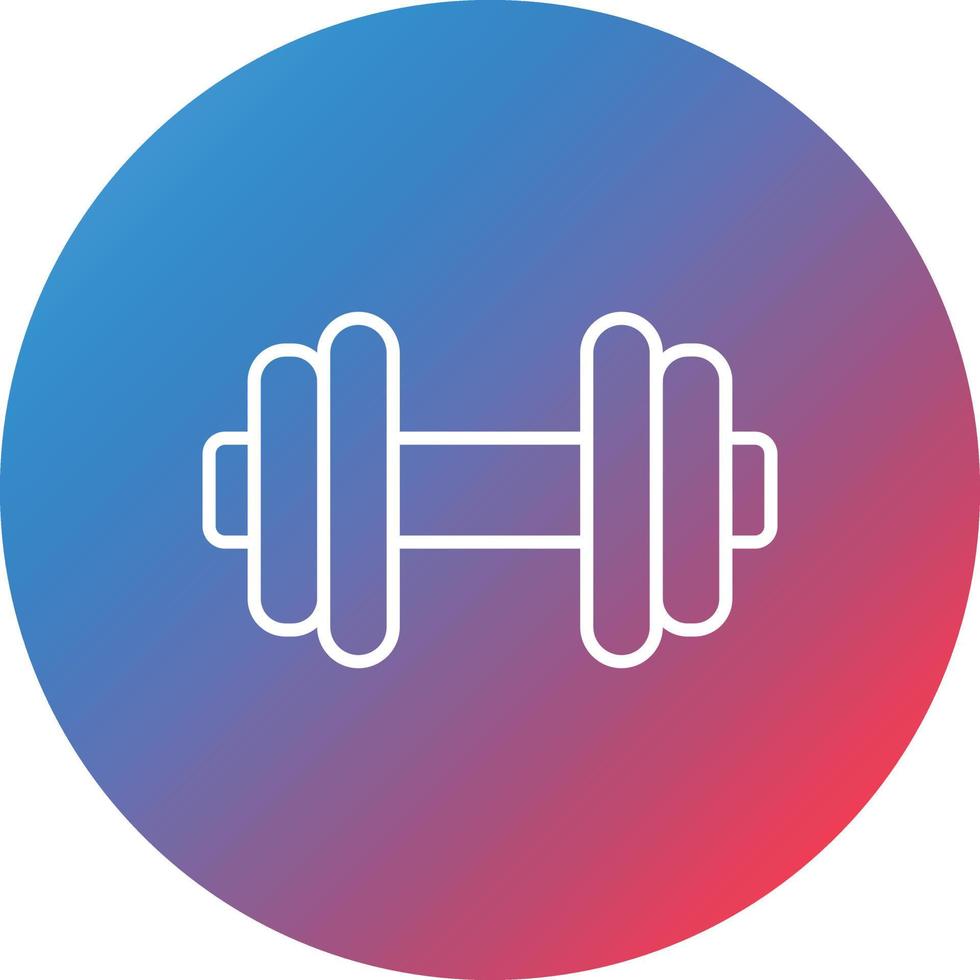 Dumbbells Line Gradient Circle Background Icon vector