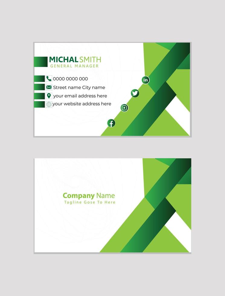 Simple business card design vector