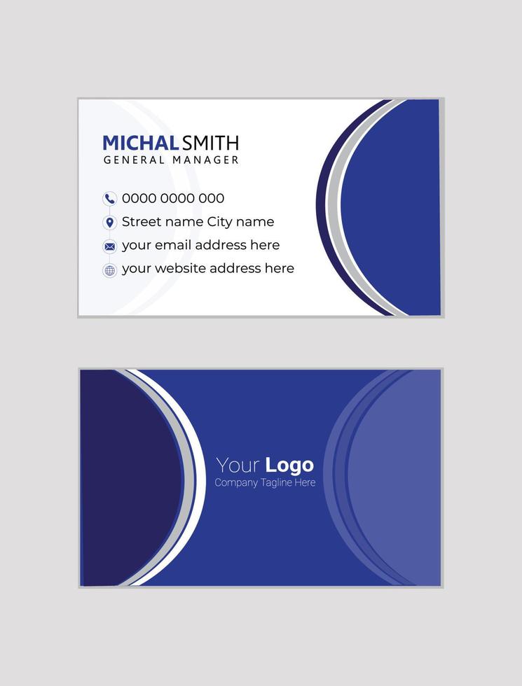 Corporate business card design vector