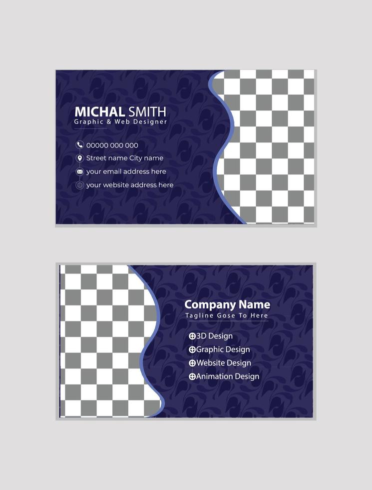 simple business card design vector