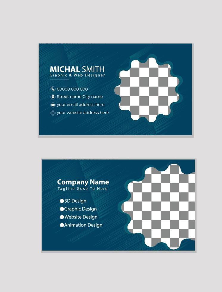 Minimal business card design vector