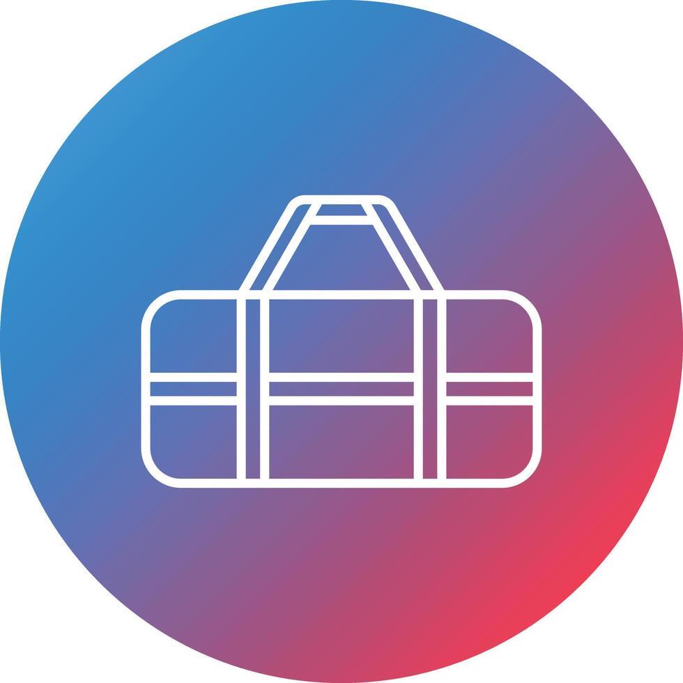Sport Bag Line Gradient Circle Background Icon vector