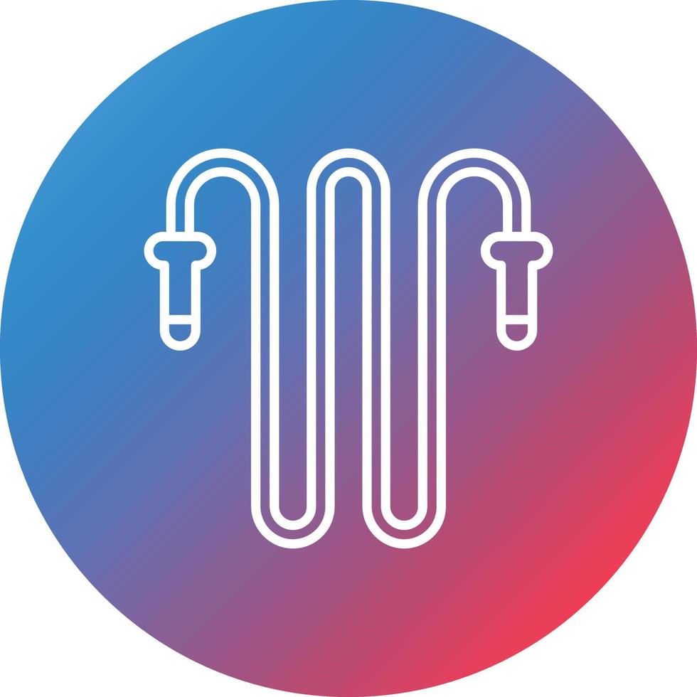 Jumping Rope Line Gradient Circle Background Icon vector