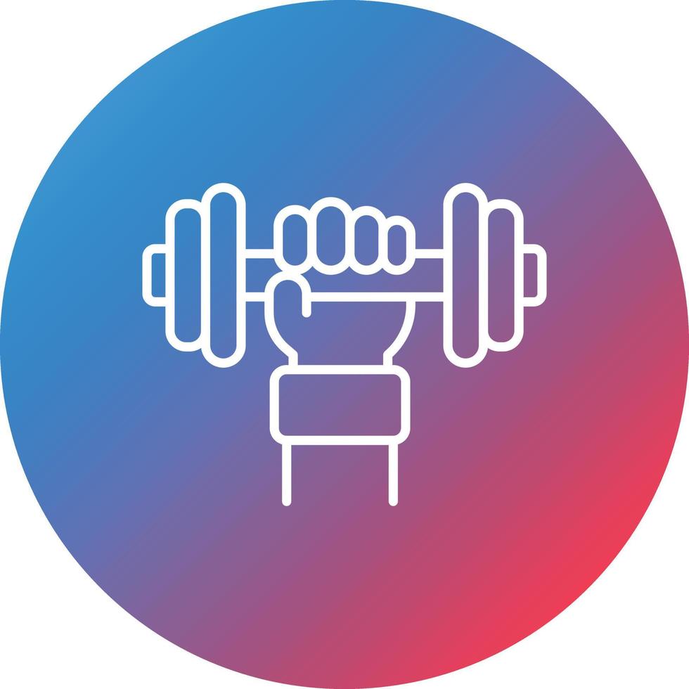 Workout Line Gradient Circle Background Icon vector