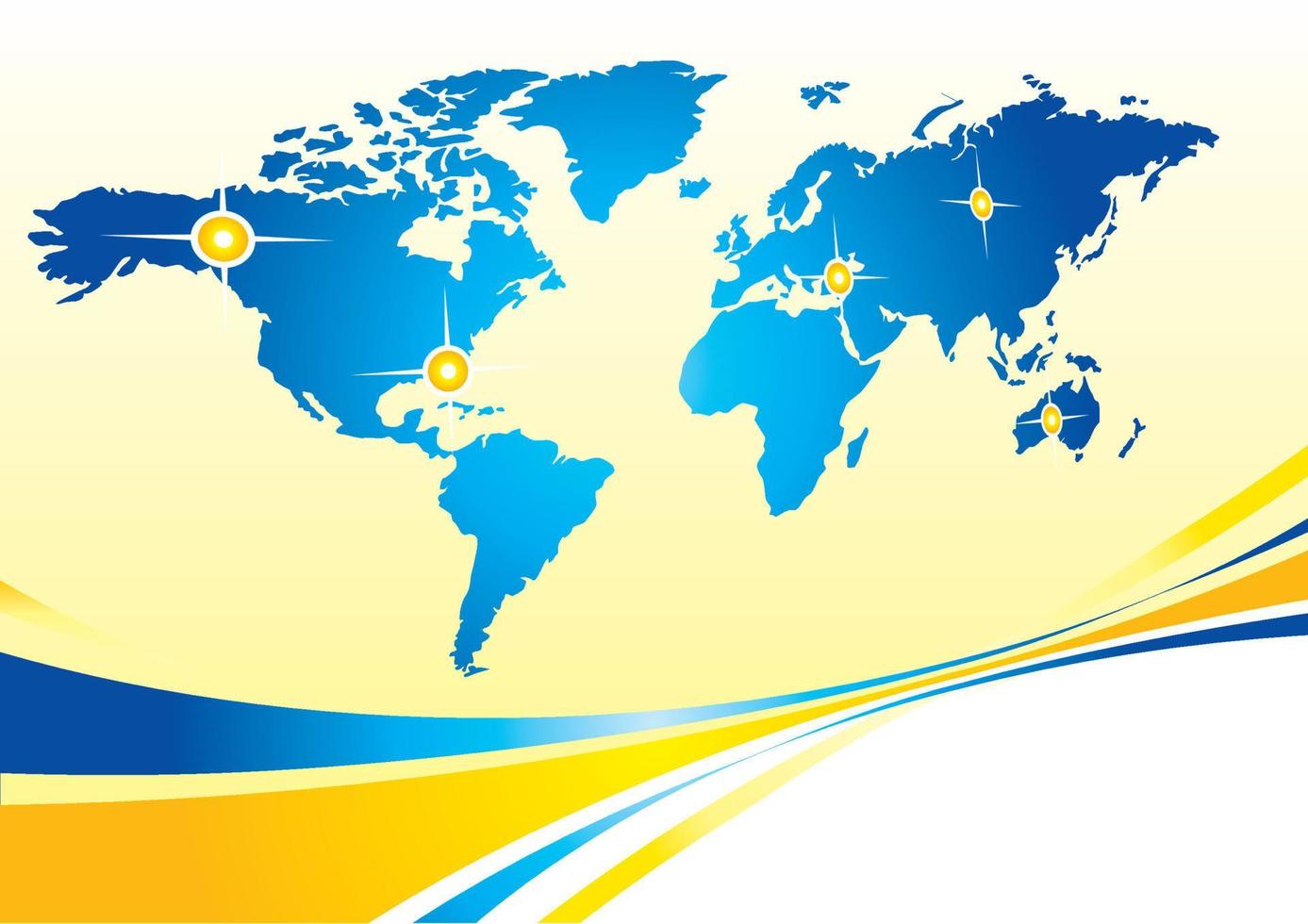 International network concept on blue world map vector