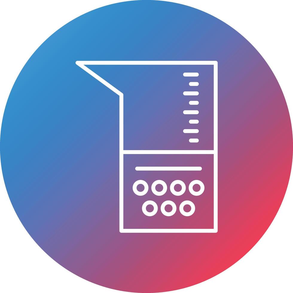 Chemistry Colloid Line Gradient Circle Background Icon vector