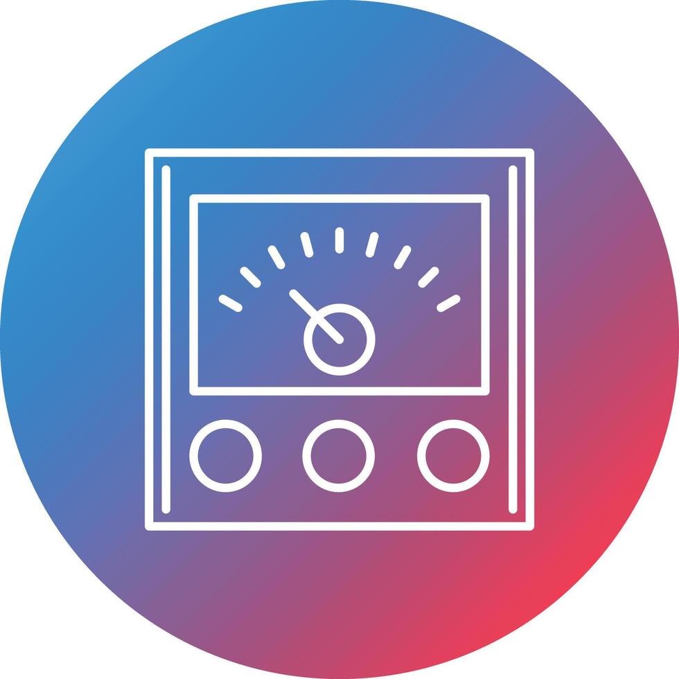 Voltage Indicator Line Gradient Circle Background Icon vector