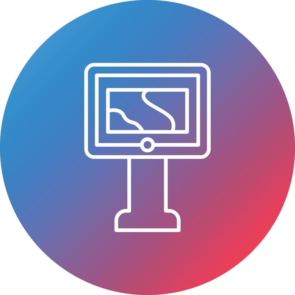 Thermal Imaging Line Gradient Circle Background Icon vector