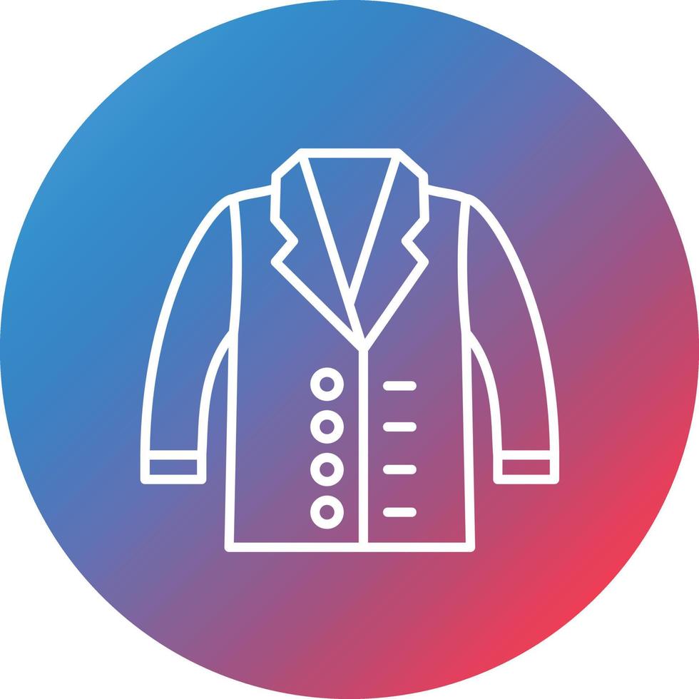 Suit Line Gradient Circle Background Icon vector
