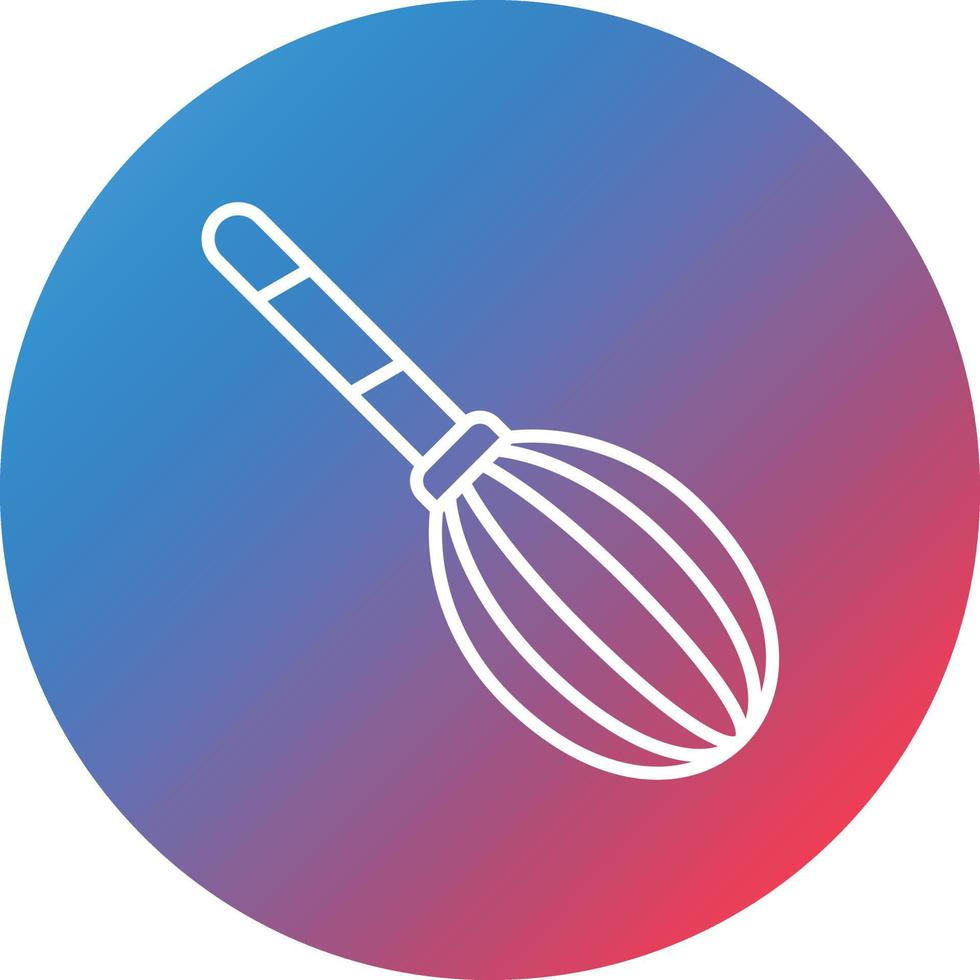 Whisk Line Gradient Circle Background Icon vector