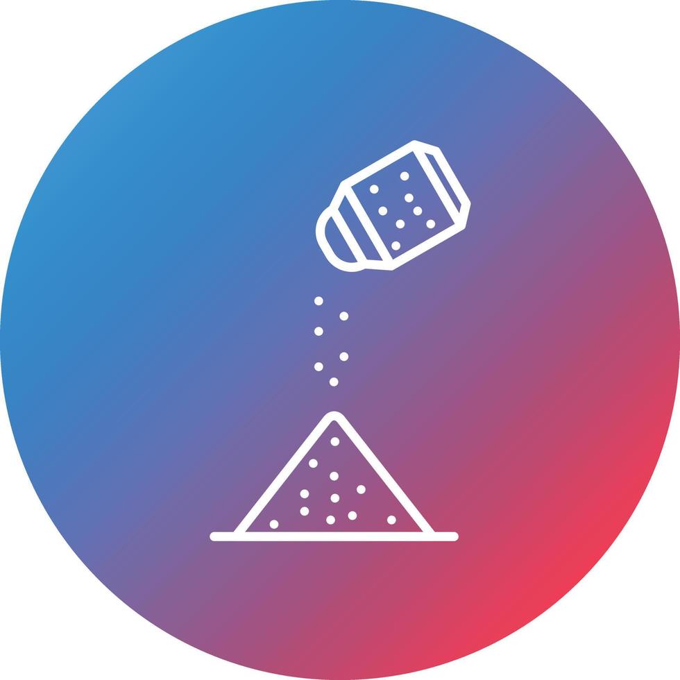 Salt Line Gradient Circle Background Icon vector