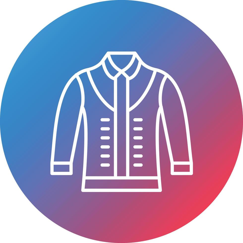 Jacket Line Gradient Circle Background Icon vector