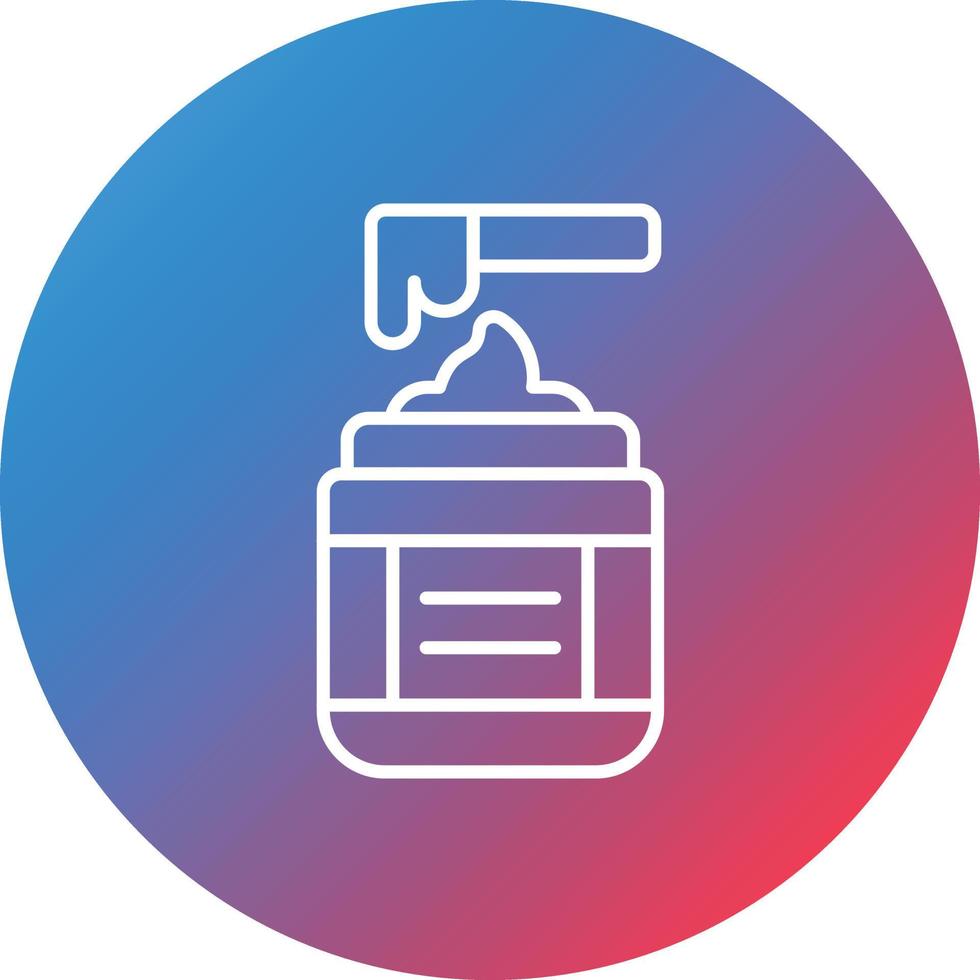 Wax Line Gradient Circle Background Icon vector