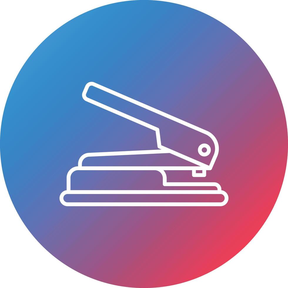 Hole Puncher Line Gradient Circle Background Icon vector