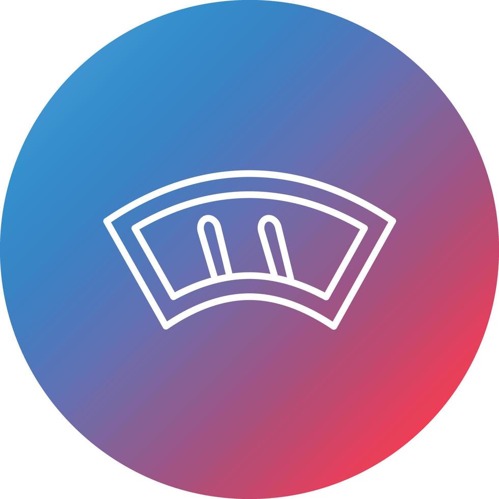 Wiper Line Gradient Circle Background Icon vector