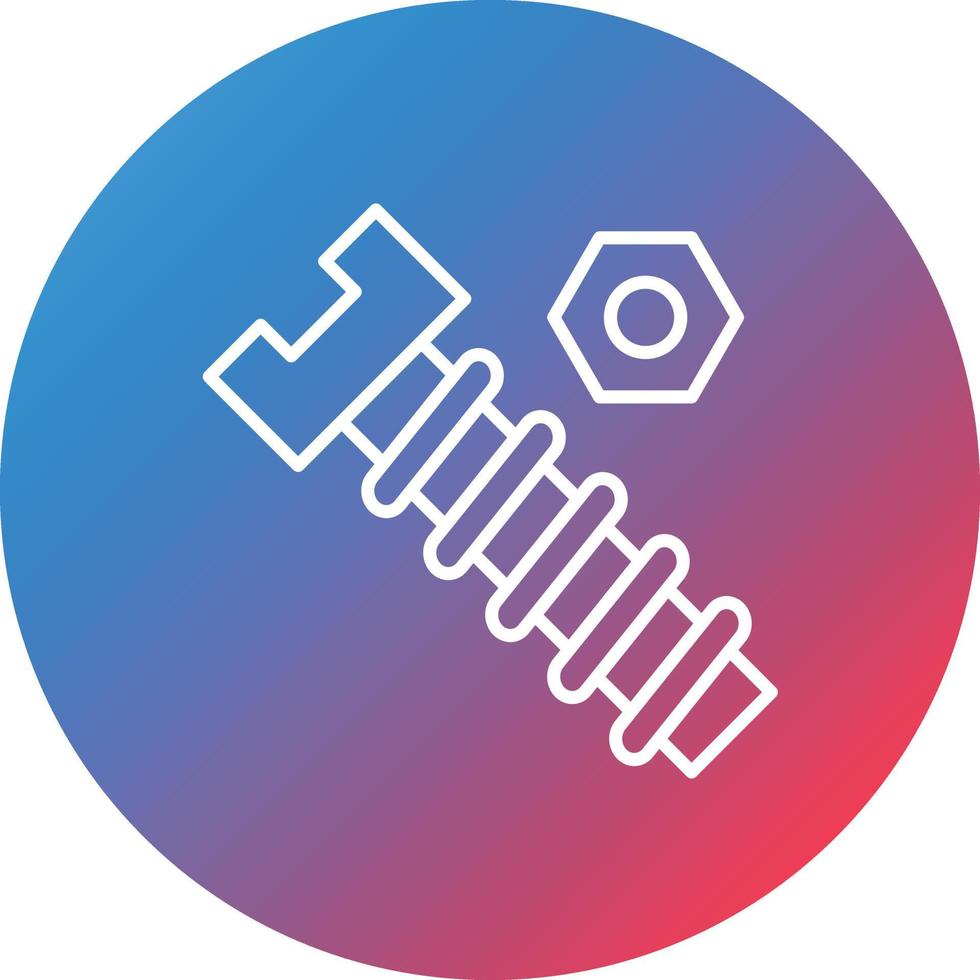 Nut Line Gradient Circle Background Icon vector