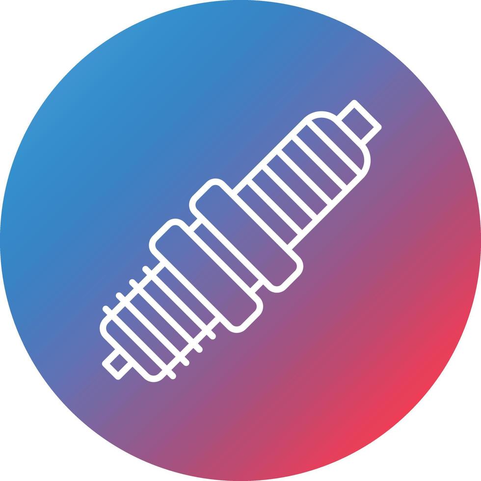 bujía línea gradiente círculo fondo icono vector