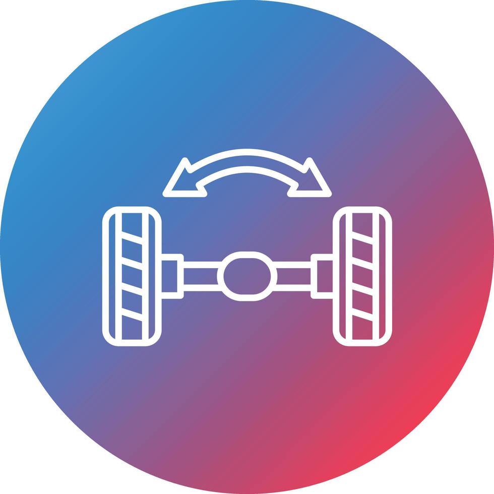 Wheel Alignment Line Gradient Circle Background Icon vector