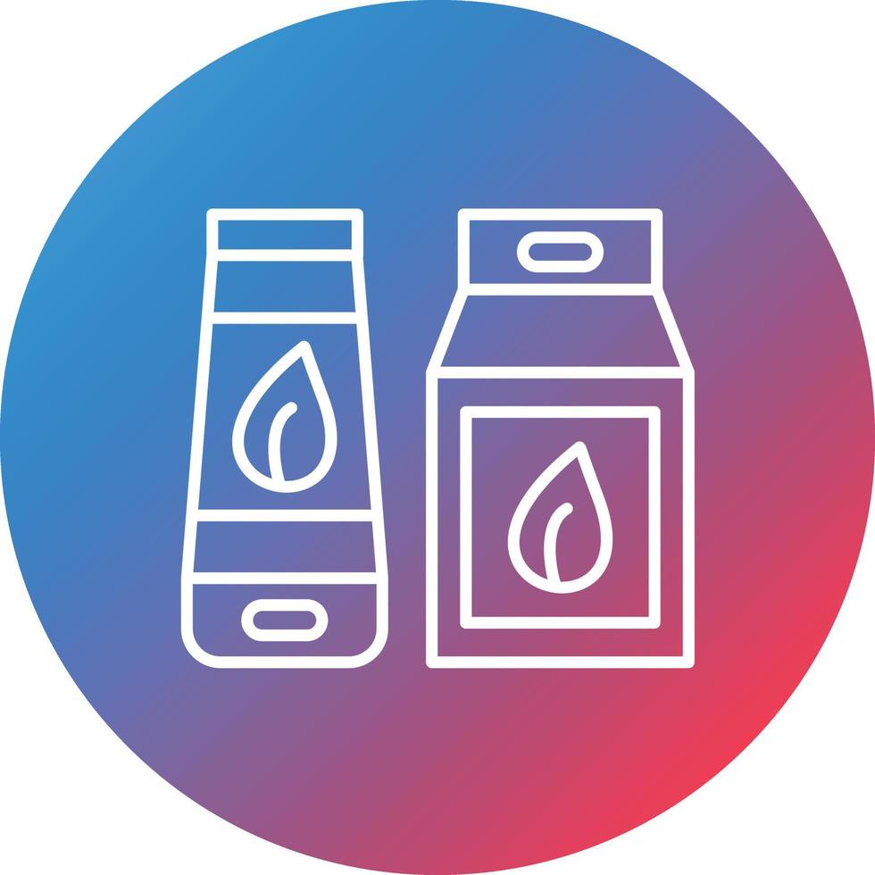 Natural Product Line Gradient Circle Background Icon vector