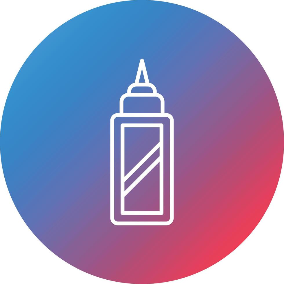 Correction Fluid Line Gradient Circle Background Icon vector