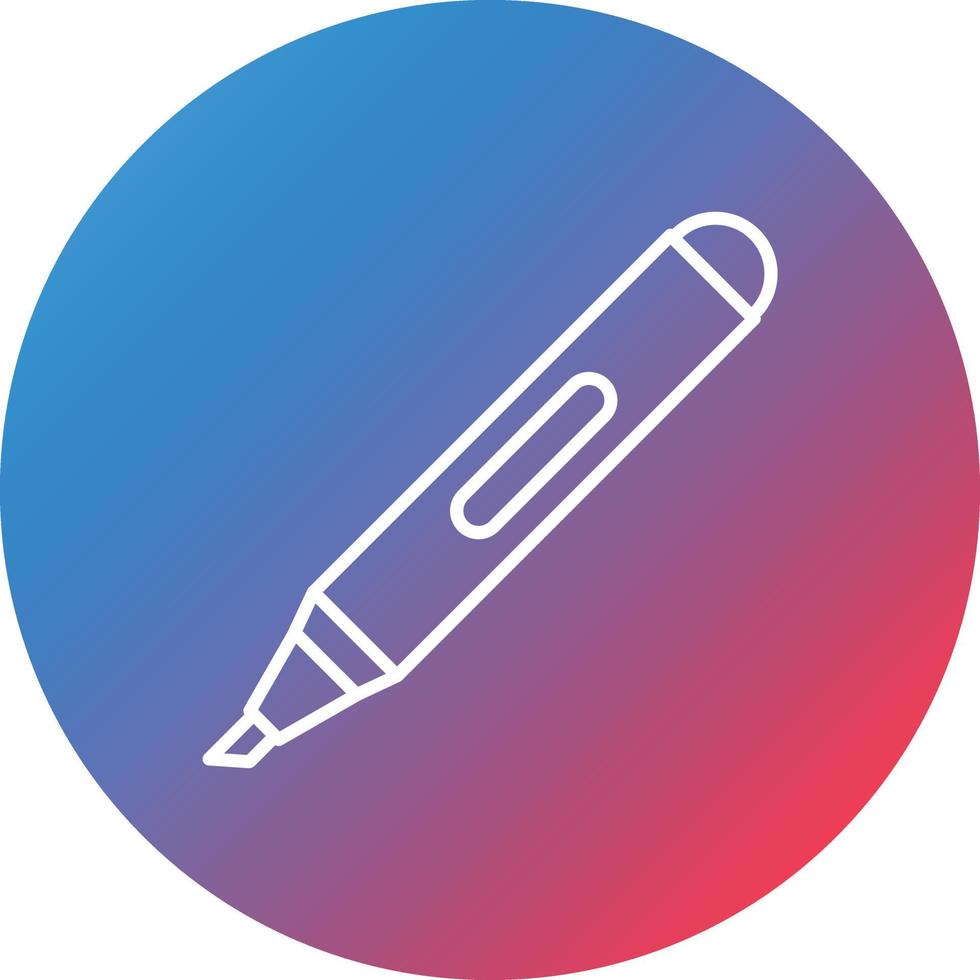 Marker Line Gradient Circle Background Icon vector