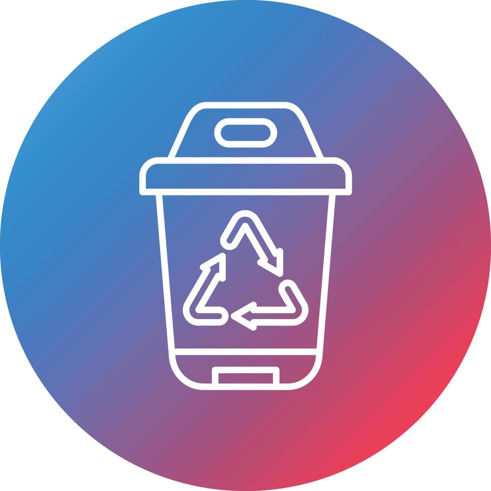 Recyclable Line Gradient Circle Background Icon vector