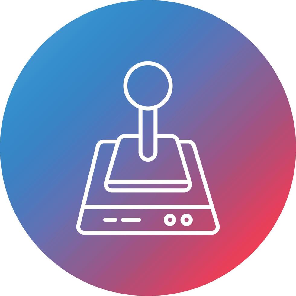 Joystick Line Gradient Circle Background Icon vector