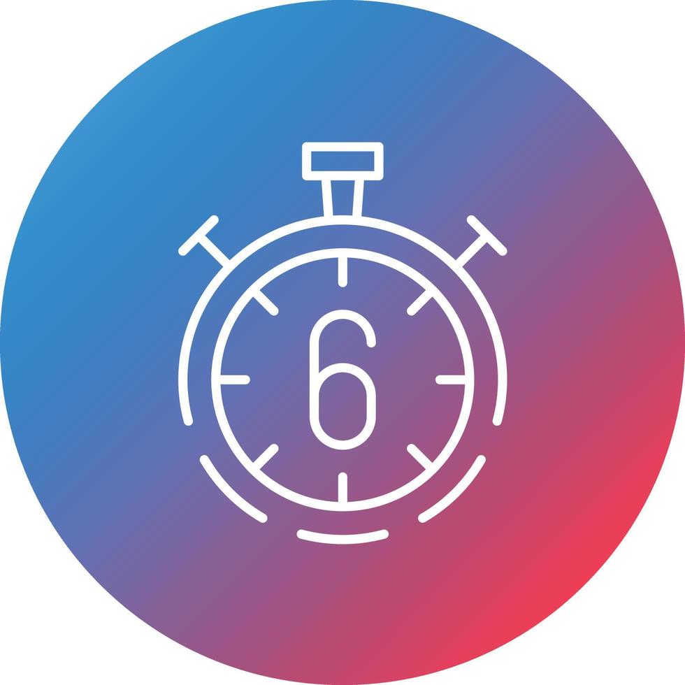 Countdown Line Gradient Circle Background Icon vector