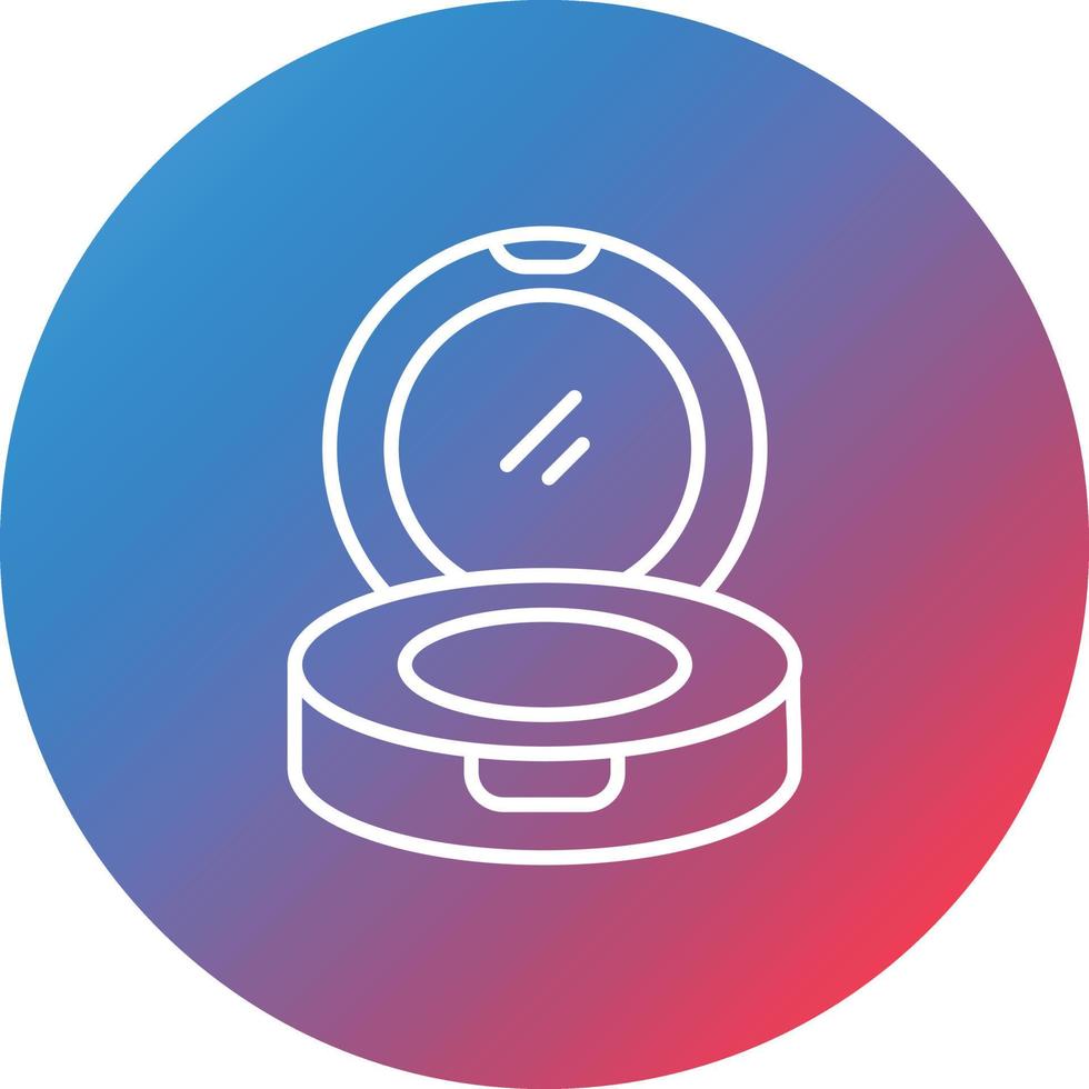 Blush Line Gradient Circle Background Icon vector