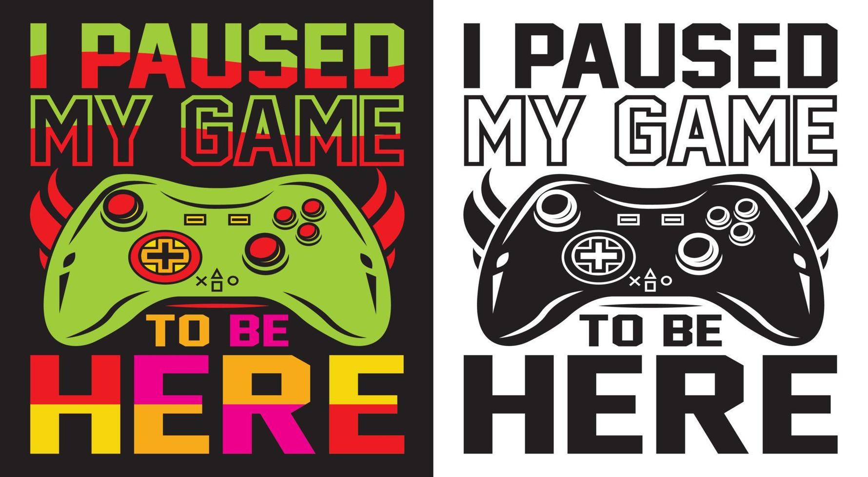 GAMEING T-SHIRT DESIGN. vector