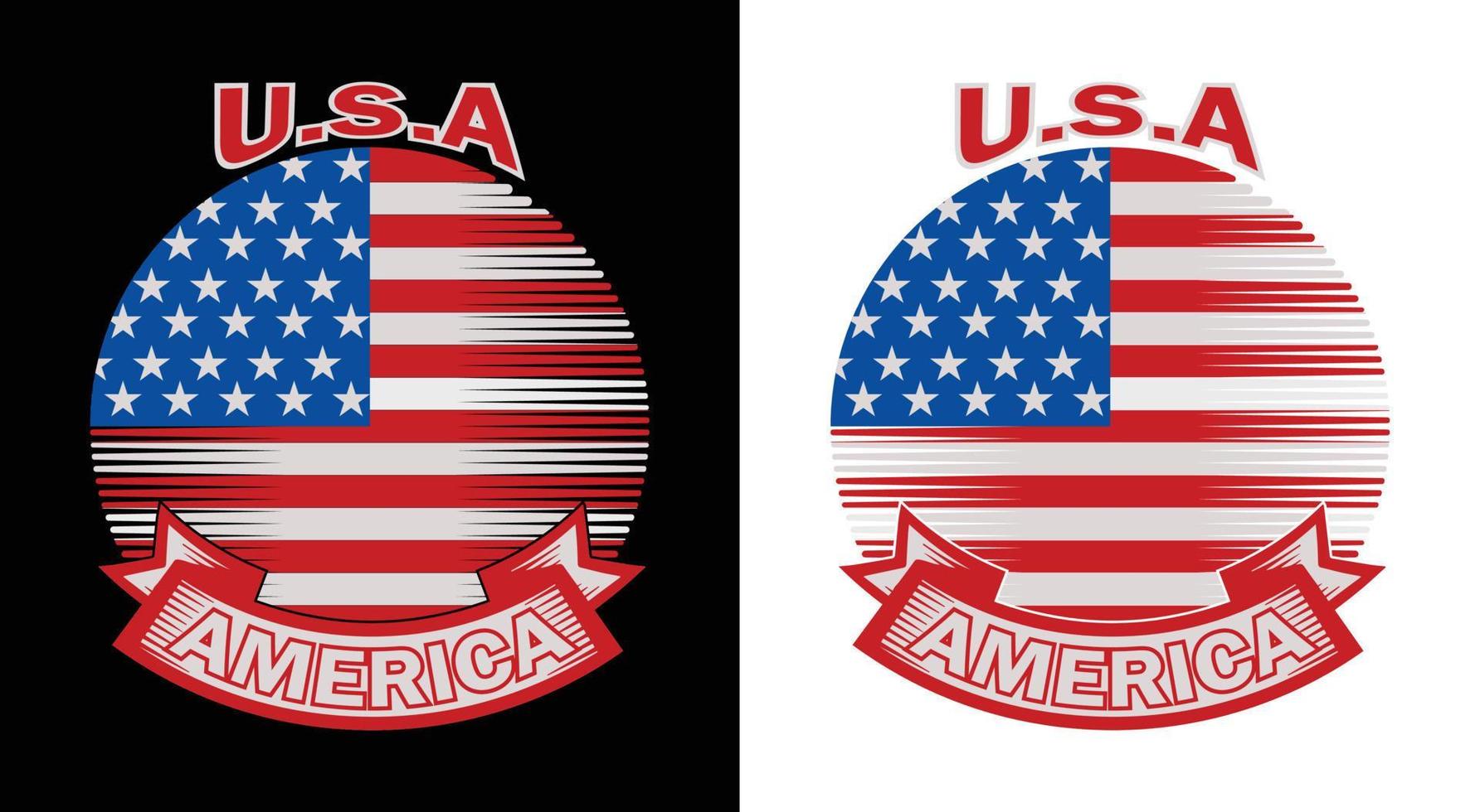 USA T-SHIRT DESIGN. vector