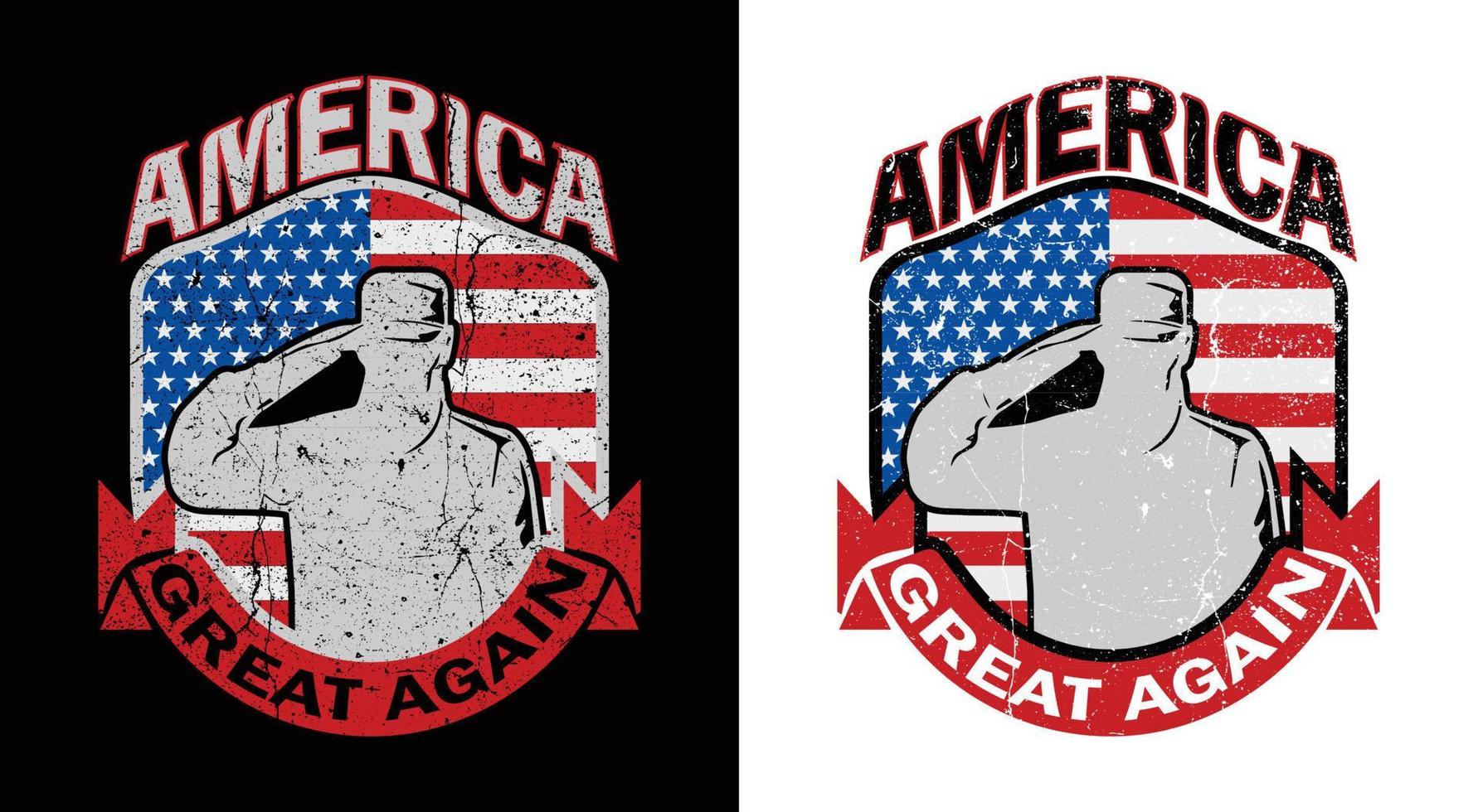 América gran nuevo diseño de camiseta. vector
