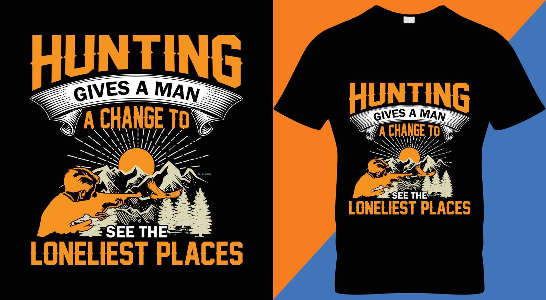 diseño de camisetas vintage de caza de caza. vector