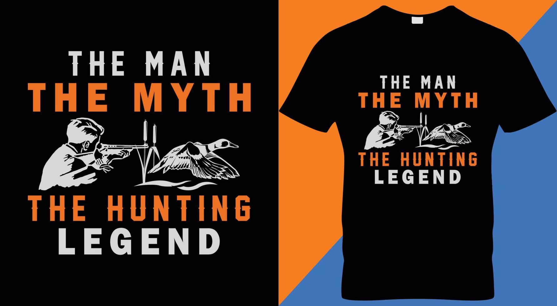 HUNTING HUNT VINTAGE T-SHIRT DESIGN. vector