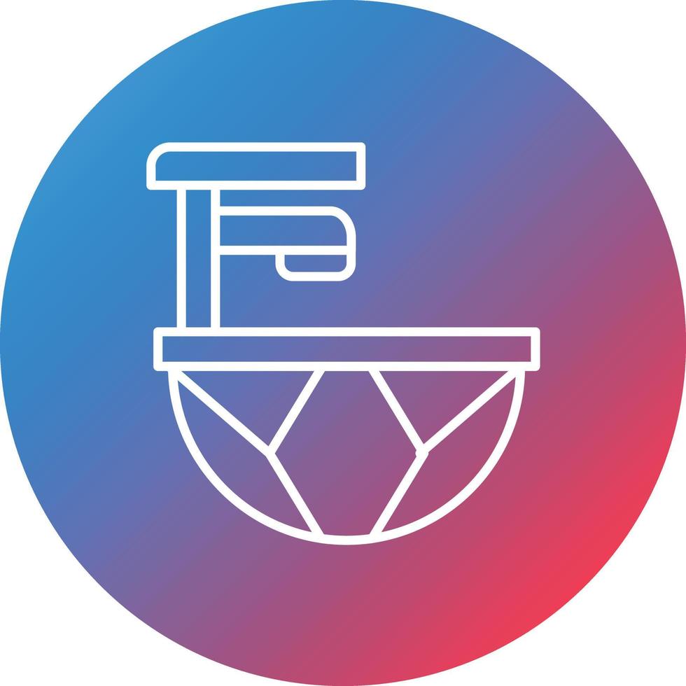 Sink Line Gradient Circle Background Icon vector