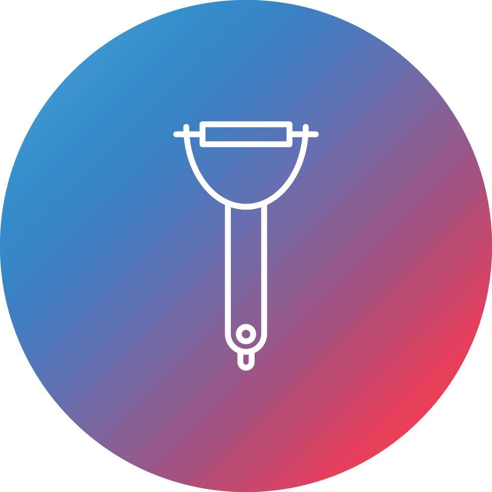 Peeler Line Gradient Circle Background Icon vector