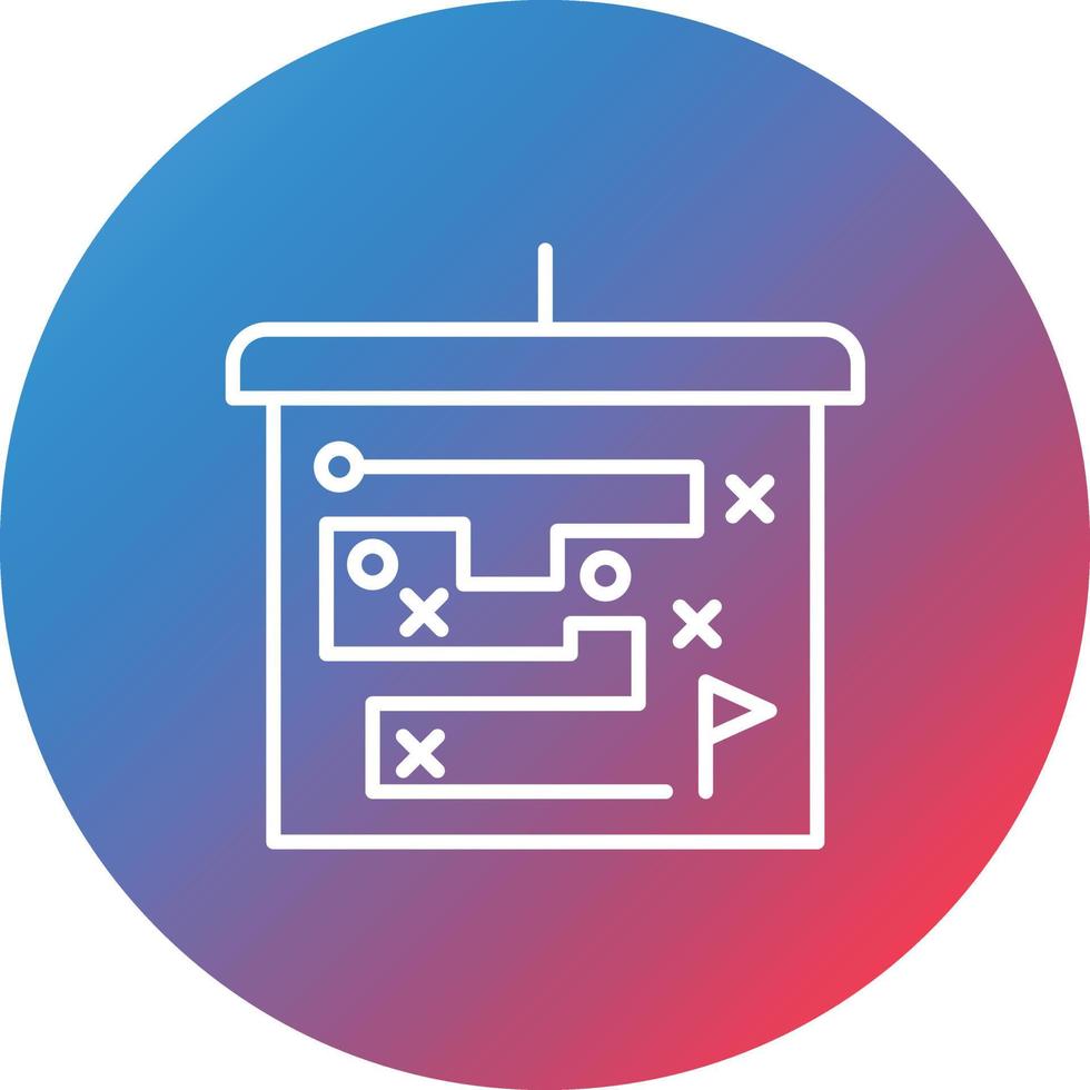 Planning Line Gradient Circle Background Icon vector