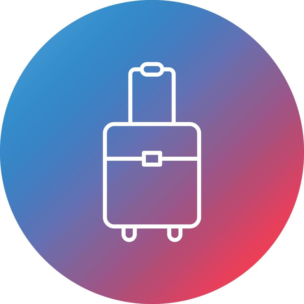 Suitcase Line Gradient Circle Background Icon vector