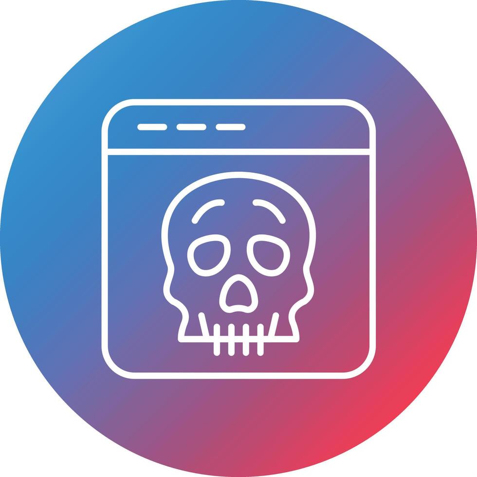 Malware Line Gradient Circle Background Icon vector