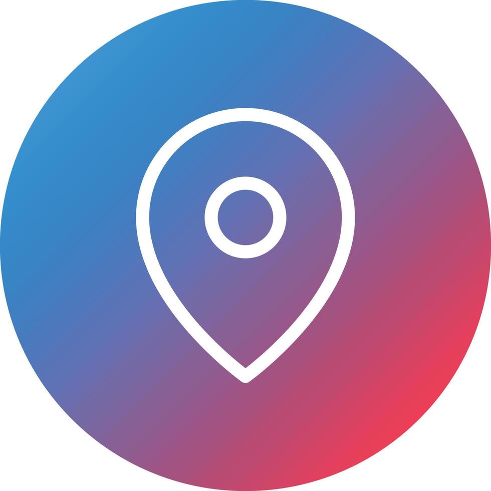 Location Line Gradient Circle Background Icon vector