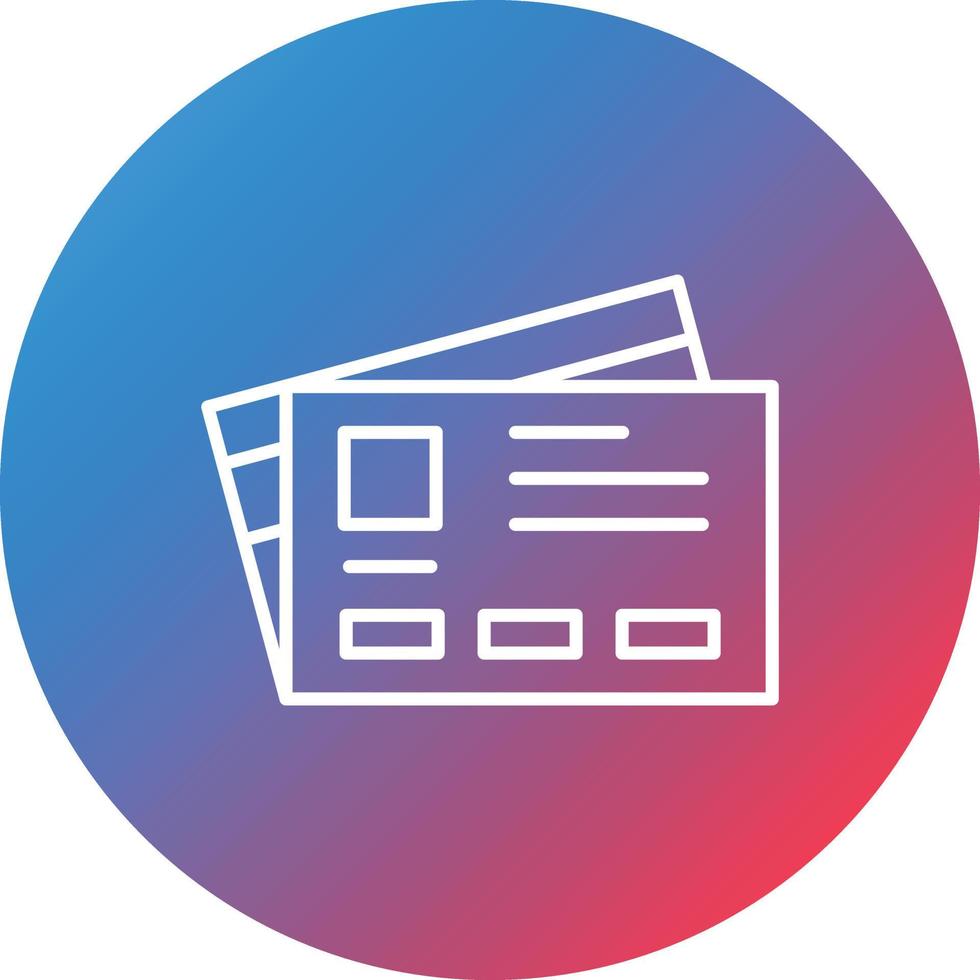Cards Line Gradient Circle Background Icon vector