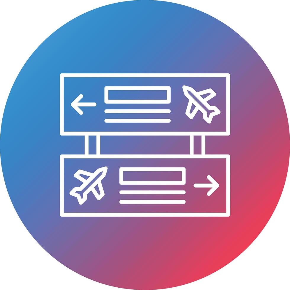 Directions Line Gradient Circle Background Icon vector