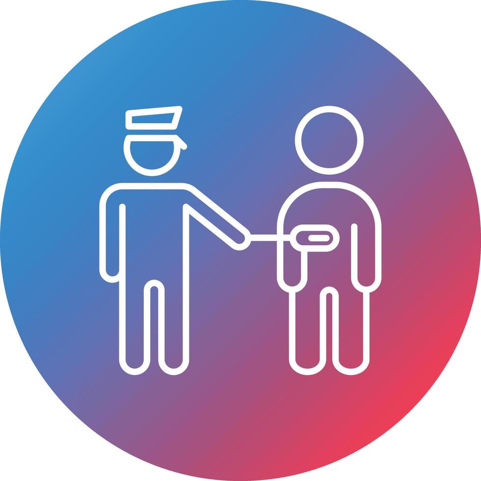 Checking Line Gradient Circle Background Icon vector
