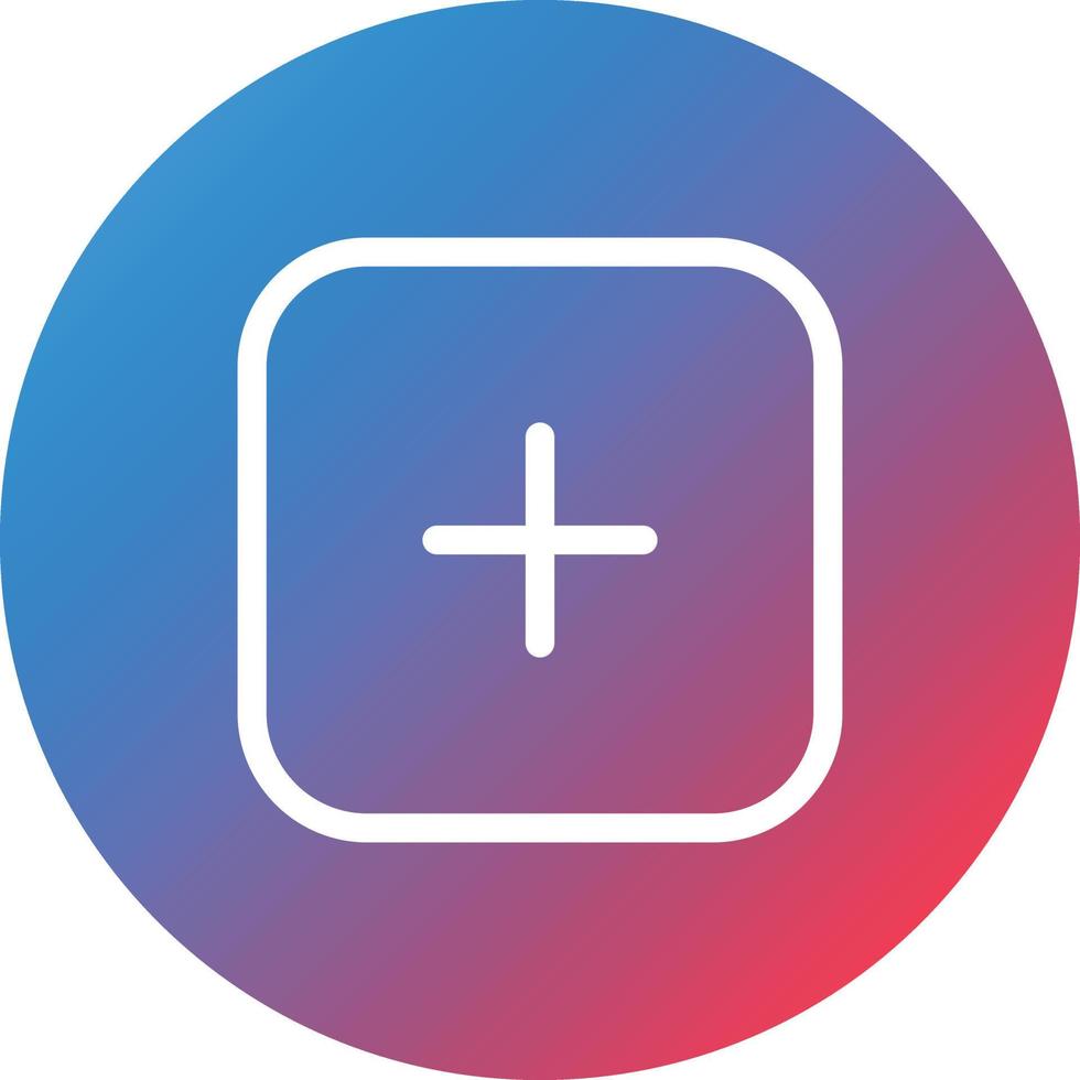 Plus Line Gradient Circle Background Icon vector