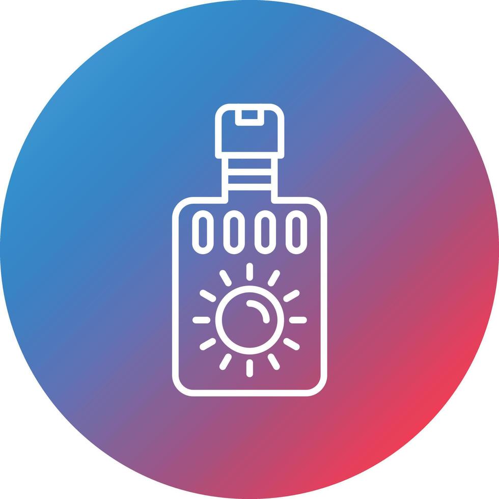 Sunscreen Line Gradient Circle Background Icon vector