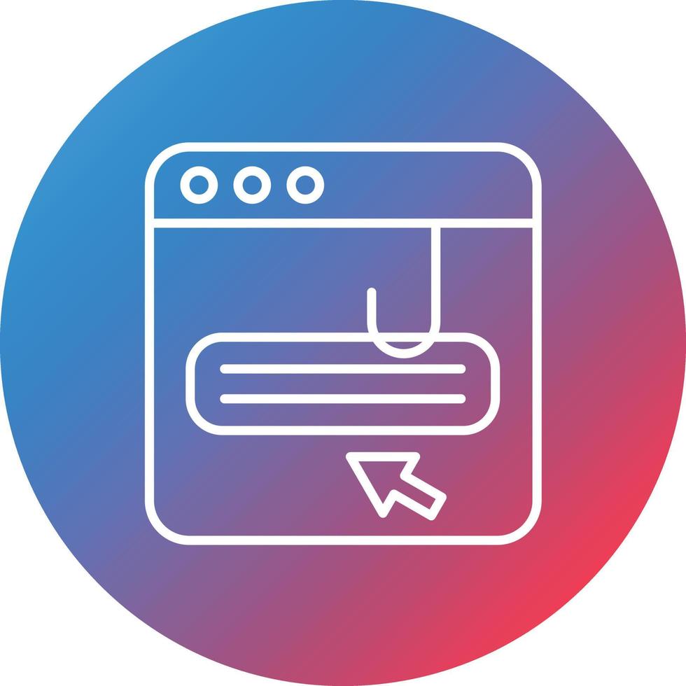 Clickbait Line Gradient Circle Background Icon vector
