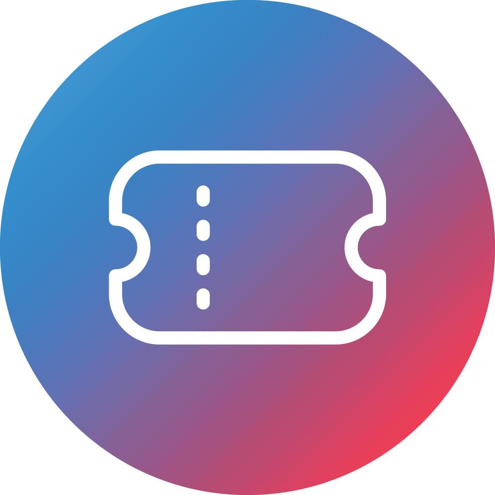 Ticket I Line Gradient Circle Background Icon vector