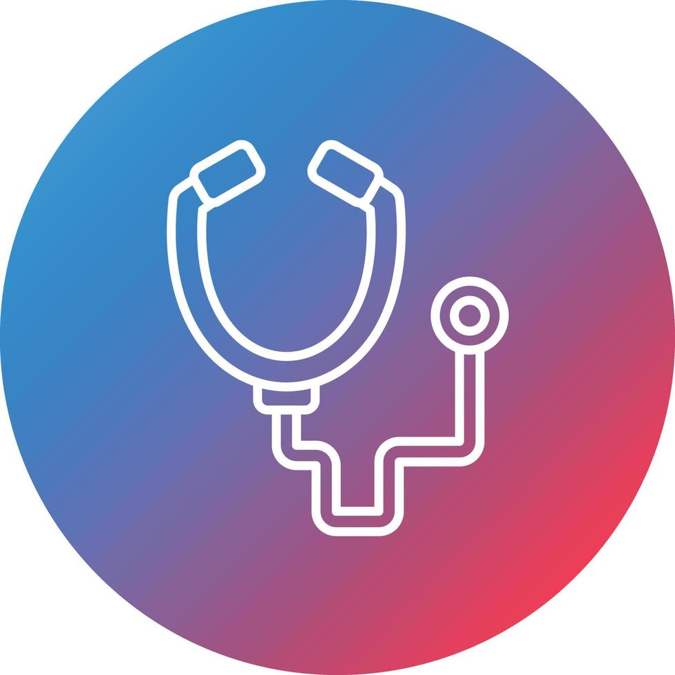 Stethoscope Line Gradient Circle Background Icon vector